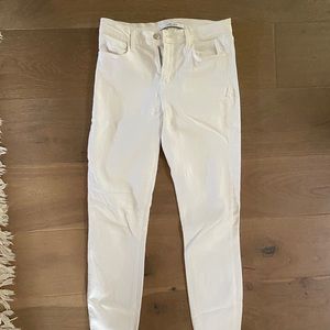 J brand super skinny creamy white jeans